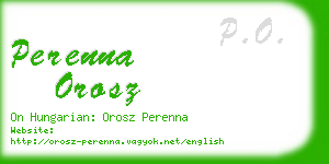 perenna orosz business card